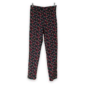🍒 Cherry Print Skinny Slacks (Size 4)
